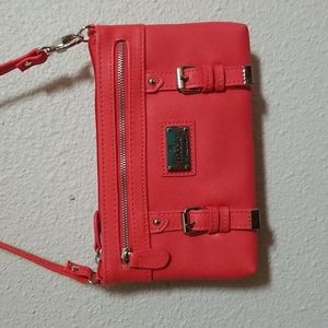 Nicole by Nicole Miller wristlet in coral pink